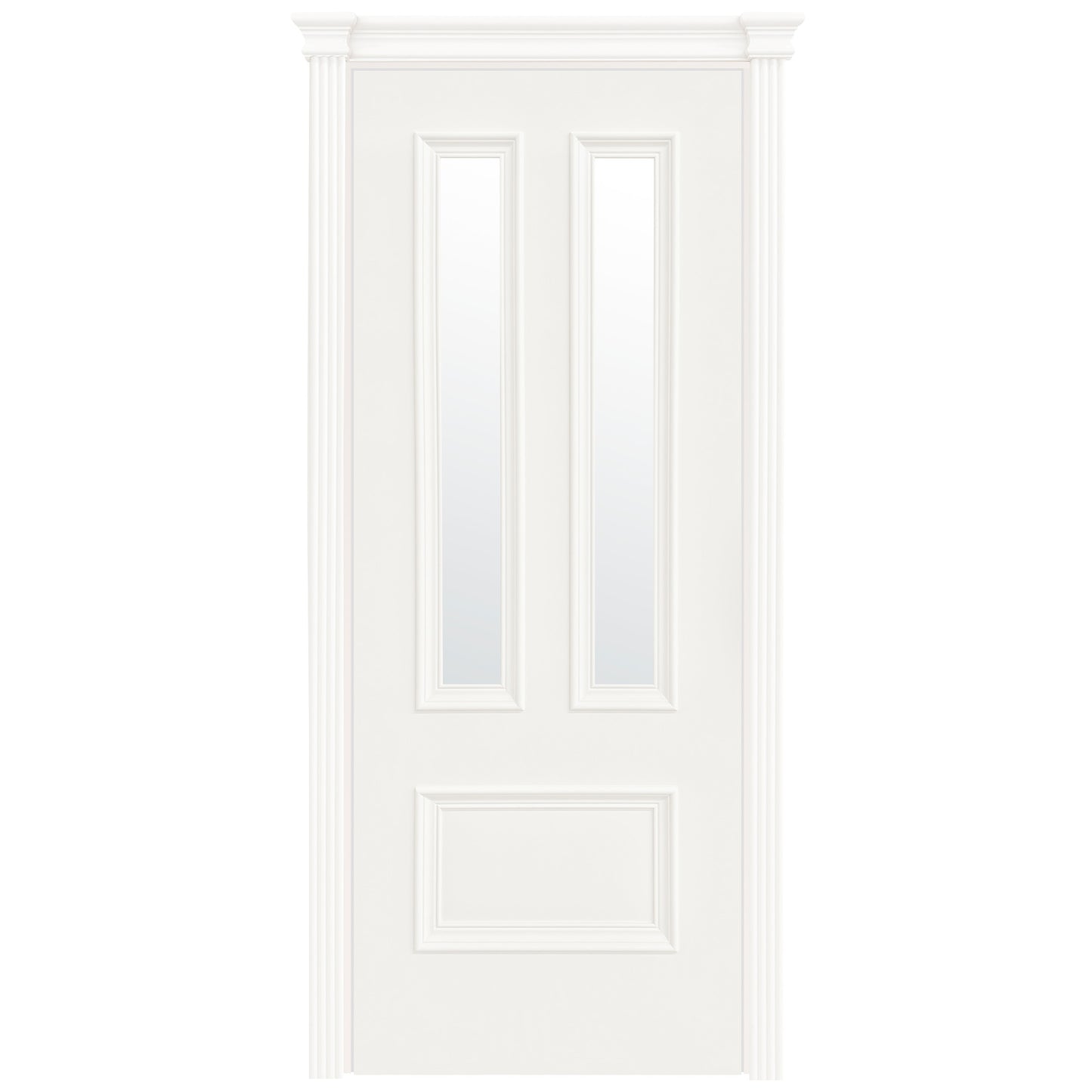 White Internal Fully Finished Clear Glass Belgravia 3 Panel Door
