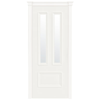 White Internal Fully Finished Clear Glass Belgravia 3 Panel Door