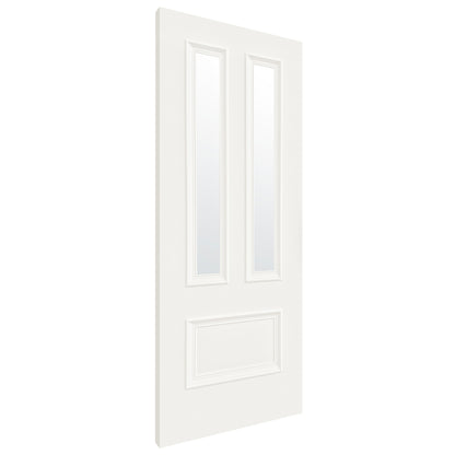 White Internal Fully Finished Clear Glass Belgravia 3 Panel Door
