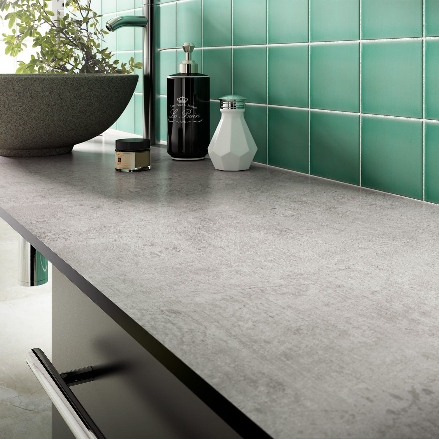 Woodstone Gris - Square Edge Laminate Worktop 3000mm x 600mm x 38mm