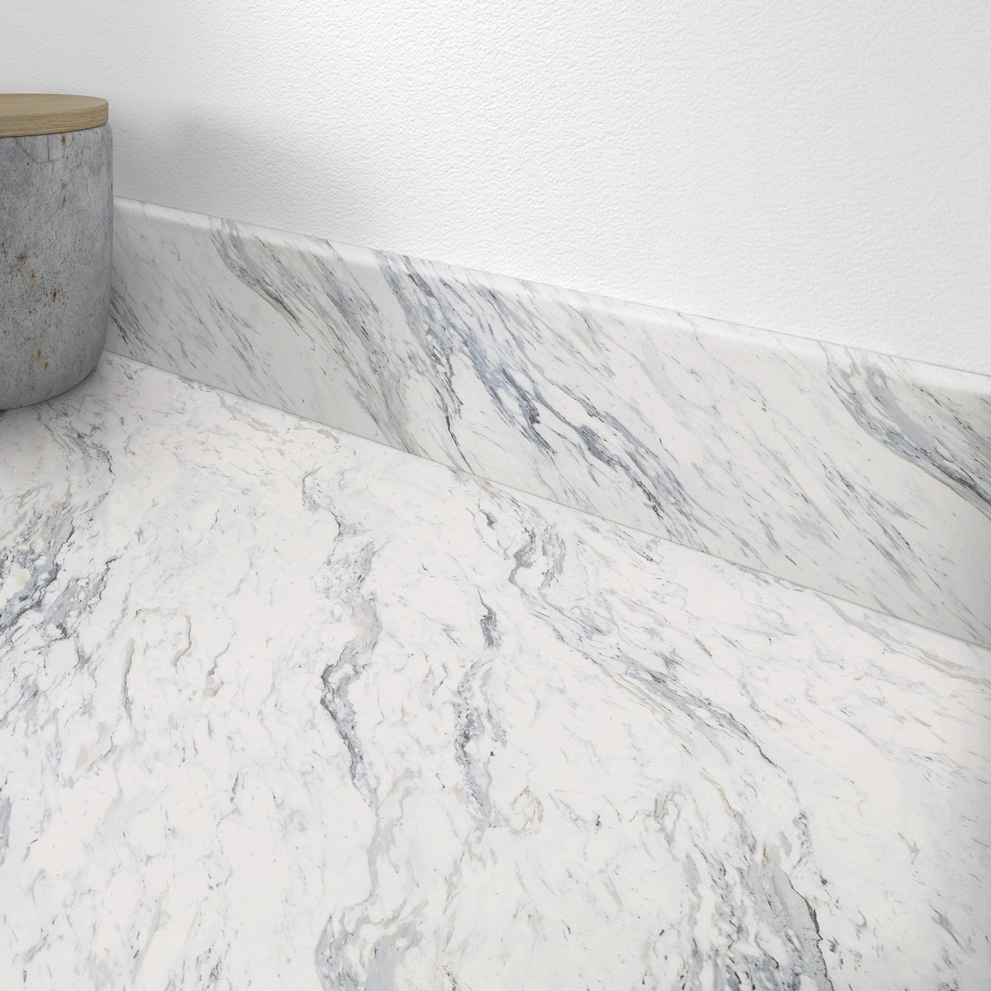 Calacutta Marble - Rounded Edge Upstand 3000mm