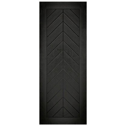 Black Internal Fully Finished Oak Chevron Door