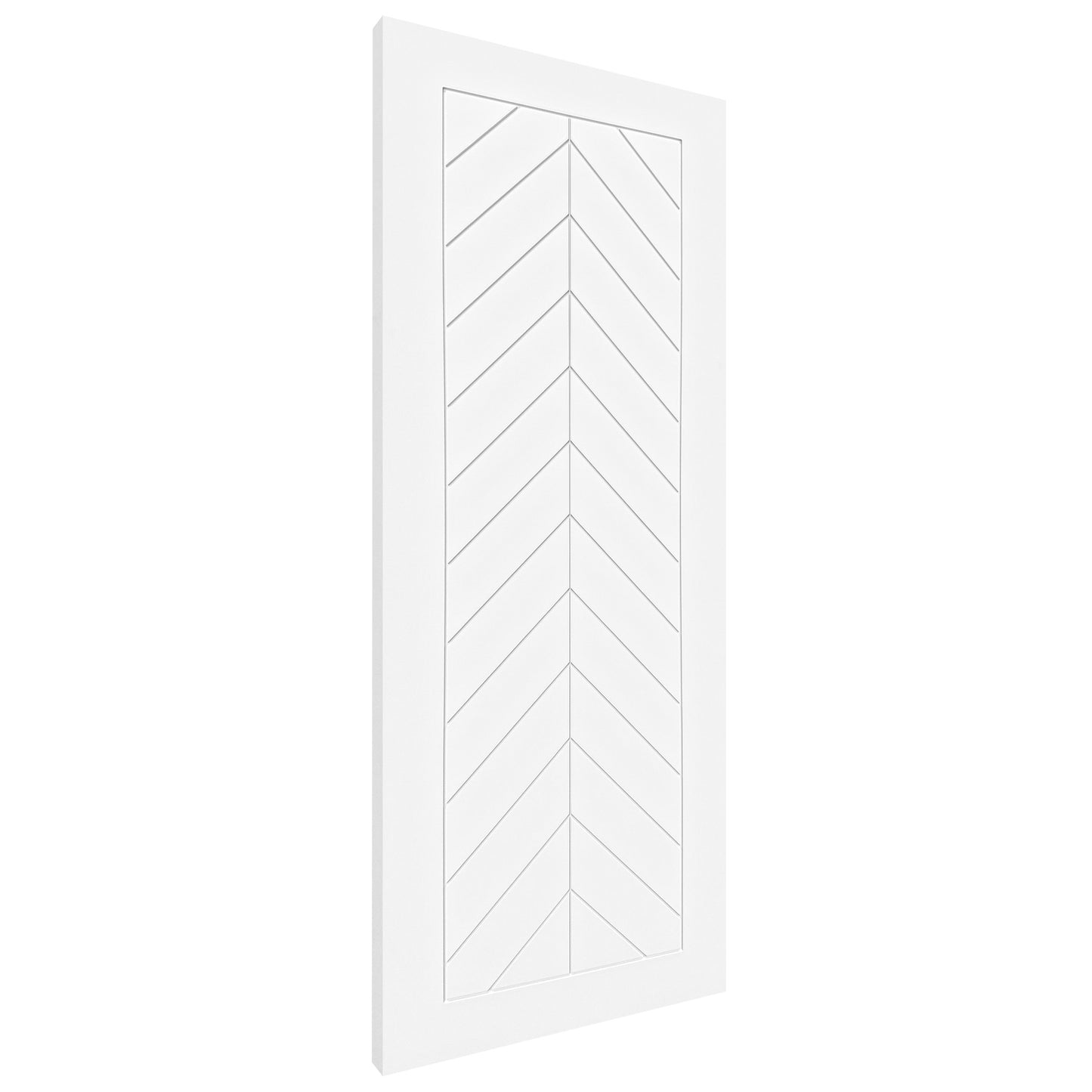 White Internal Primed Chevron Door