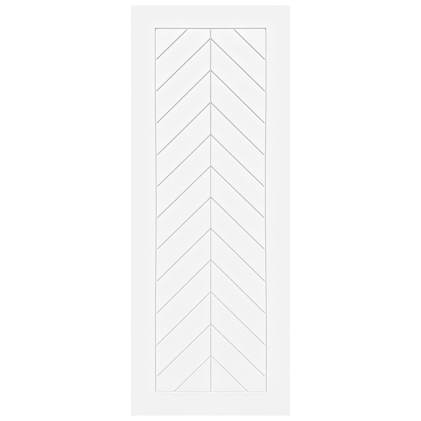 White Internal Primed Chevron Door