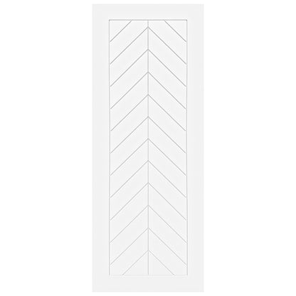 White Internal Primed Chevron Door
