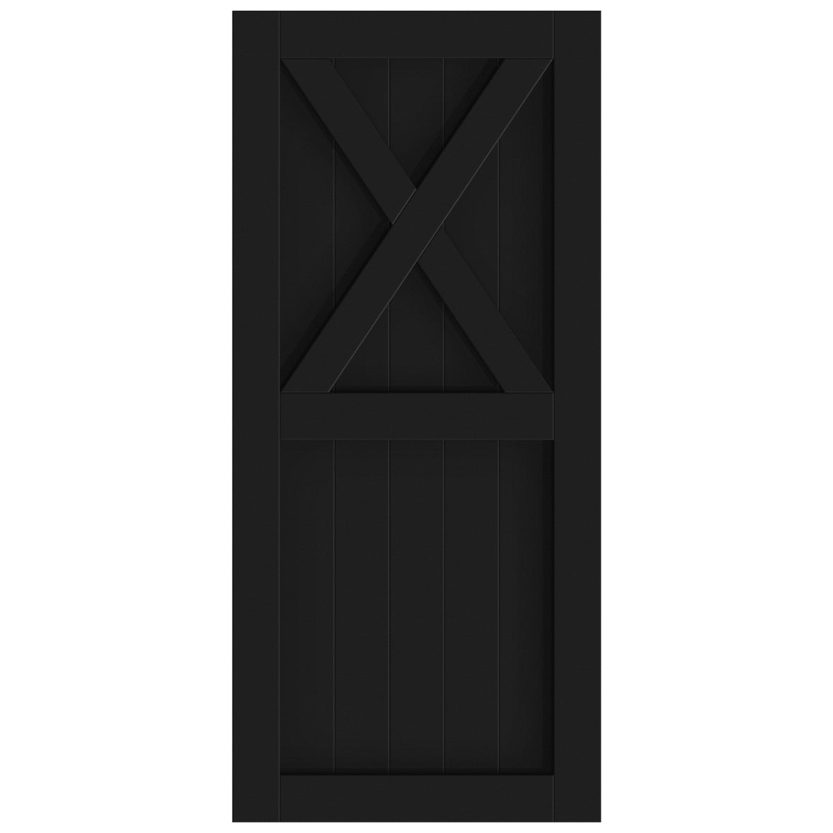Black Internal Primed 1 Panel X Brace Barn Door