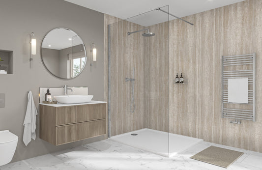 Travertine - 2420 x 1200mm Waterproof Wall Panelling