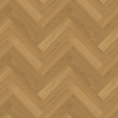 Invisible Light Brushed Oak - Herringbone 14mm Matt Lacquered Engineered Real Wood Flooring (124562)