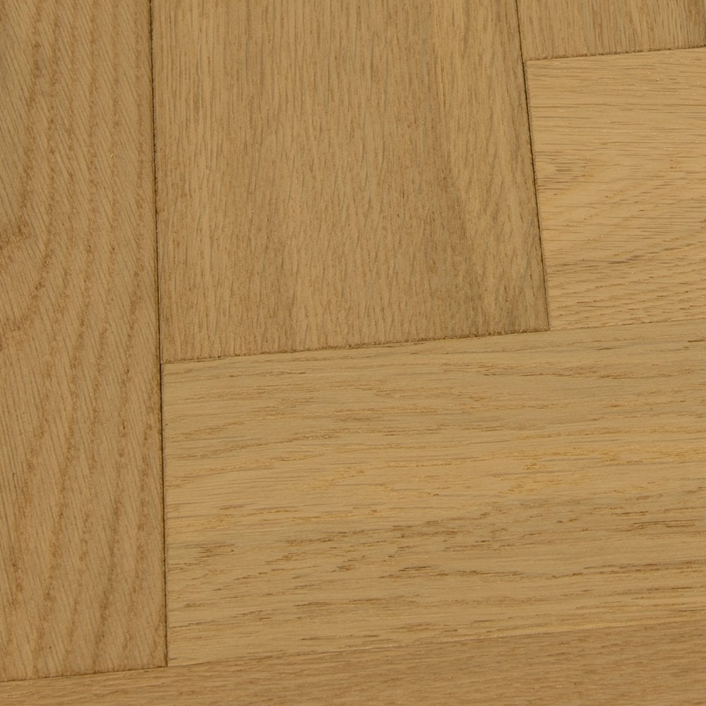 Invisible Light Brushed Oak - Herringbone 14mm Matt Lacquered Engineered Real Wood Flooring (124562)