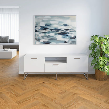 Natural Oak - Herringbone 14mm UV Lacquered Engineered Real Wood Flooring