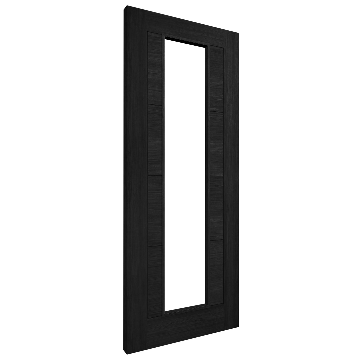 Black Fully Internal Finished Endure Laminate Ladder Clear Glass Door (122002)