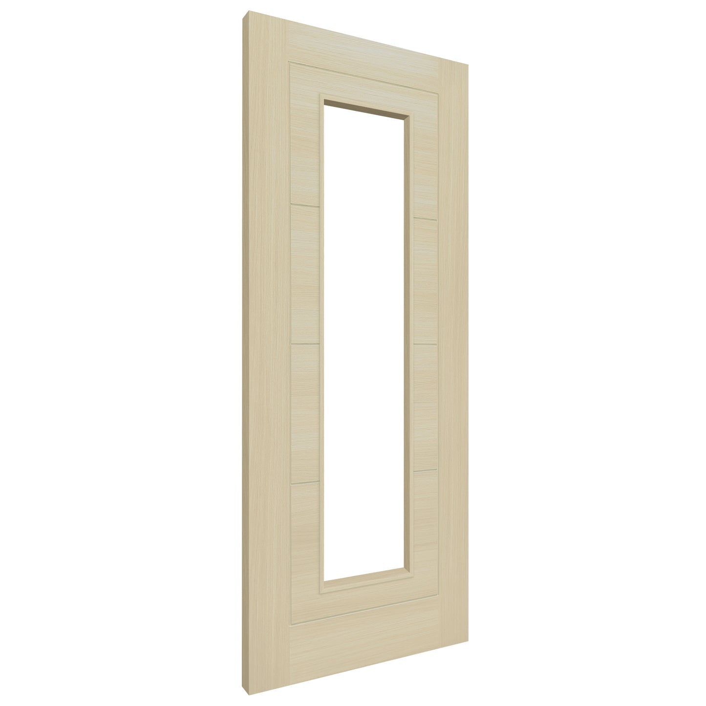 Blonde Oak Internal Fully Finished Endure Laminate Ladder Clear Glass Door (121993)