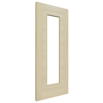 Blonde Oak Internal Fully Finished Endure Laminate Ladder Clear Glass Door (121993)