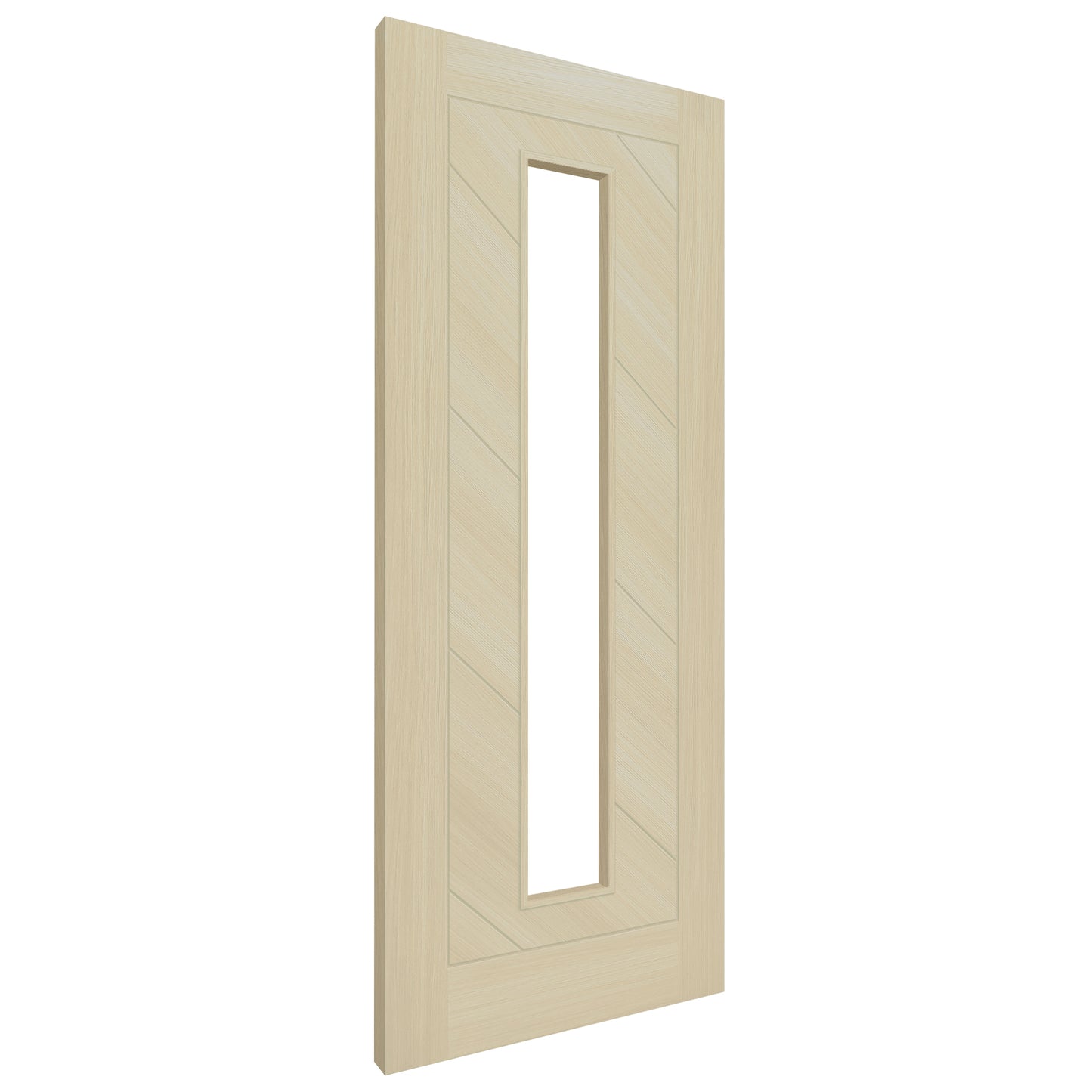 Blonde Oak Internal Fully Finished Endure Laminate Stockholm Clear Glass Door (122005)