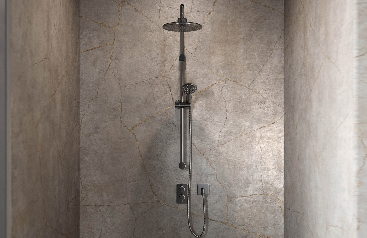 Gold Stone - 2420 x 600mm Waterproof Wall Panelling