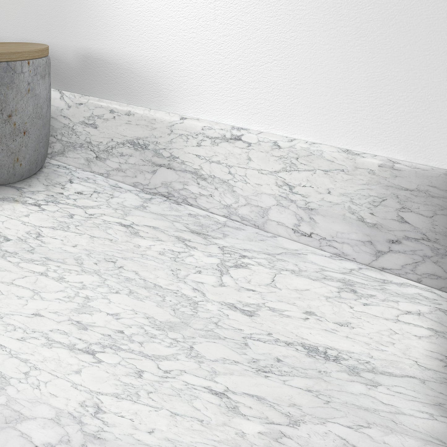 Marmo Bianco - Rounded Edge Upstand 3000mm