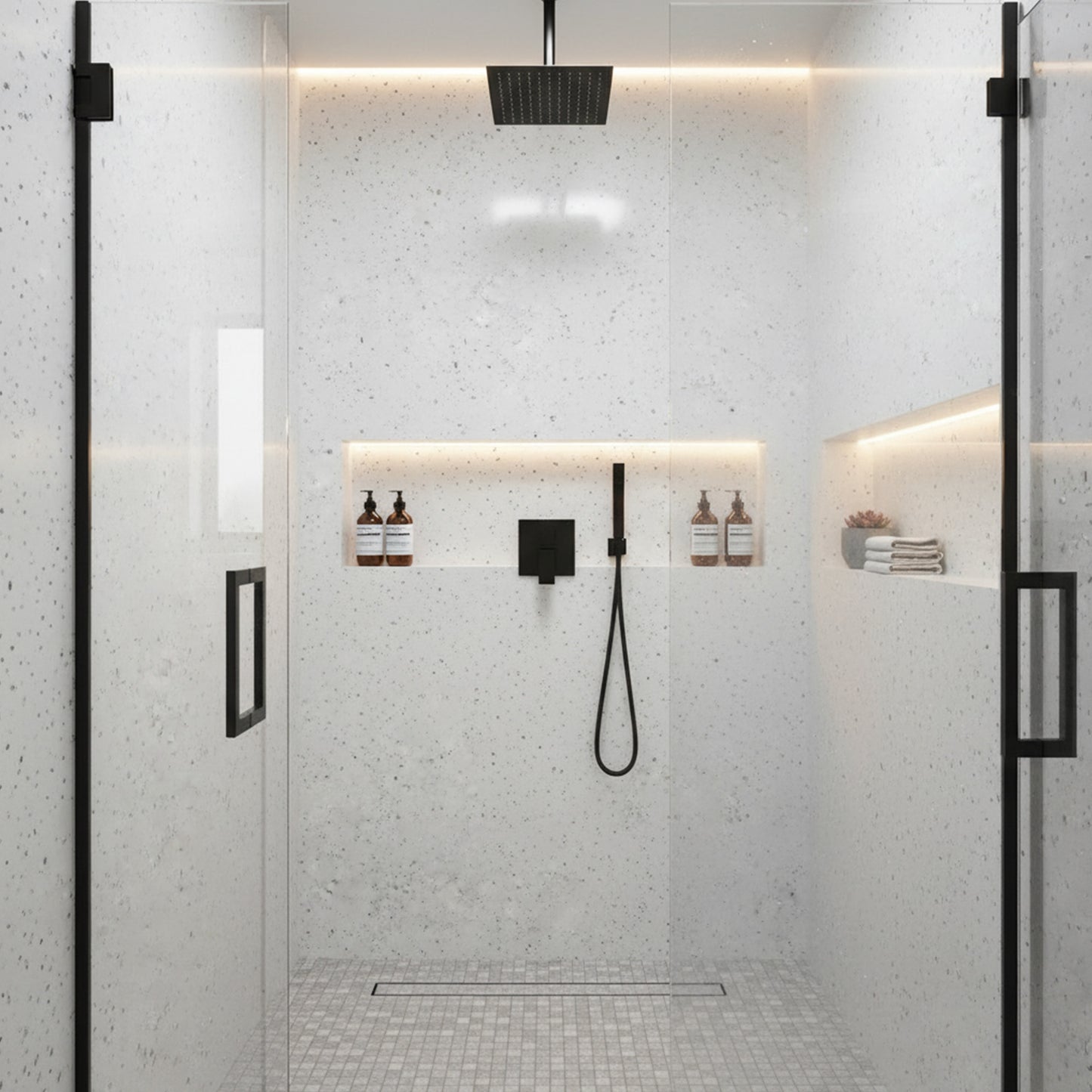 White Sparkling - 2420mm Wetwall Matt Waterproof Wall Panelling